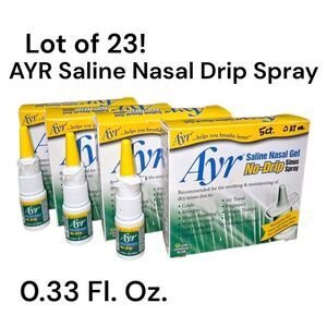 Ayr Saline Nasal Gel 23ct 0.33 Fl Oz Soothing Aloe No Drip Sinus Spray Exp 2028